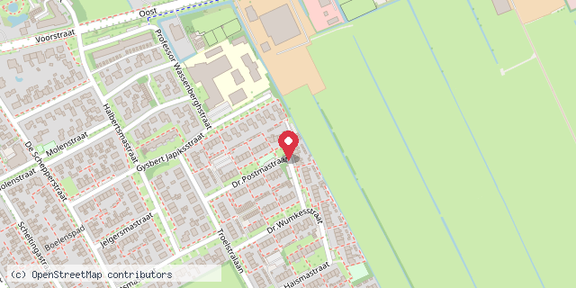 Een kaart met de locatie van Kimberly's minibieb