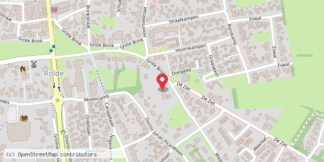 Een kaart met de locatie van Arianne Lokker