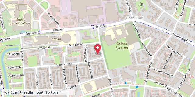 Een kaart met de locatie van Collin en Mariska Koenen