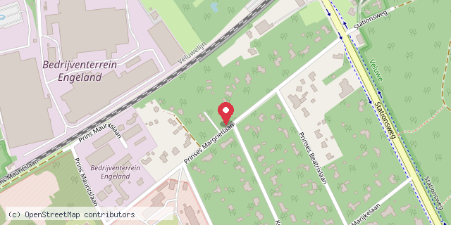 Een kaart met de locatie van E. Kamphuis