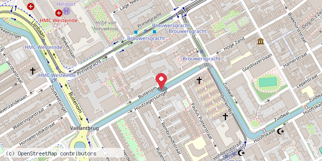 Een kaart met de locatie van Prisca Zwanikken