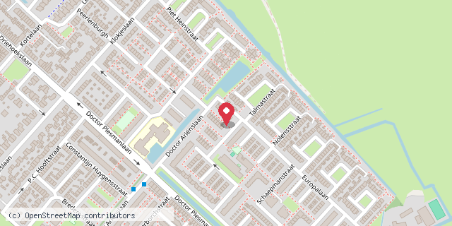 Een kaart met de locatie van Sabrina Rams-de Vos