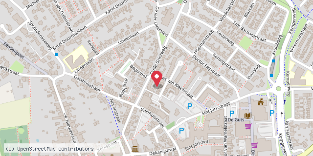 Een kaart met de locatie van Pascale's Mini-bieb
