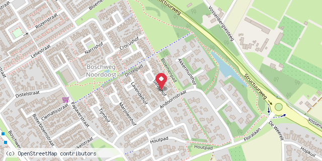 Een kaart met de locatie van Maike Dijkmans