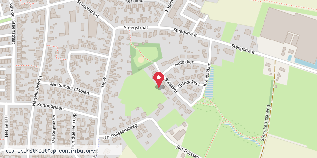 Een kaart met de locatie van Lotte Sanders