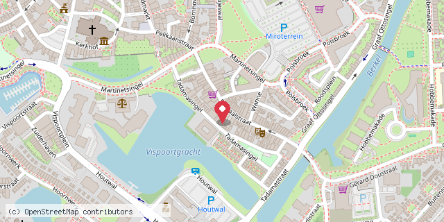 Een kaart met de locatie van Salon 1850