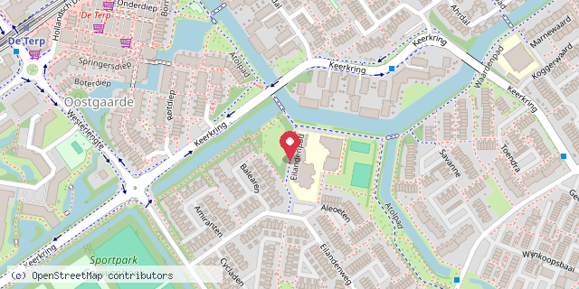 Een kaart met de locatie van 't Keske