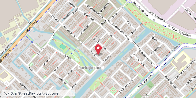 Een kaart met de locatie van Yvonne van Vliet