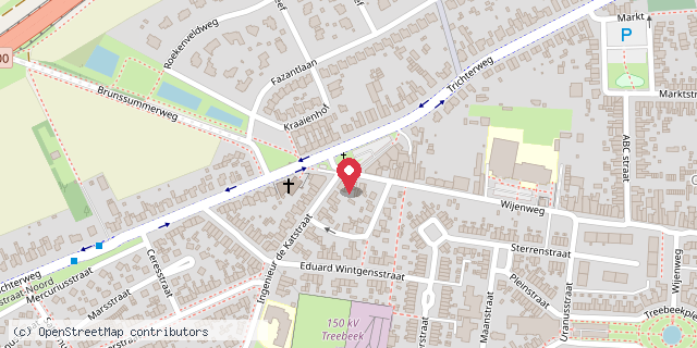 Een kaart met de locatie van Annelies