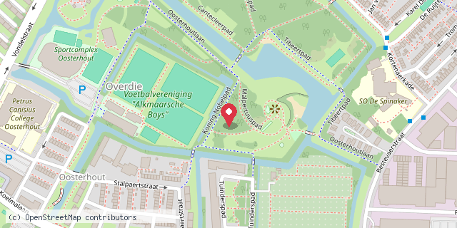 Een kaart met de locatie van Minibieb overdie